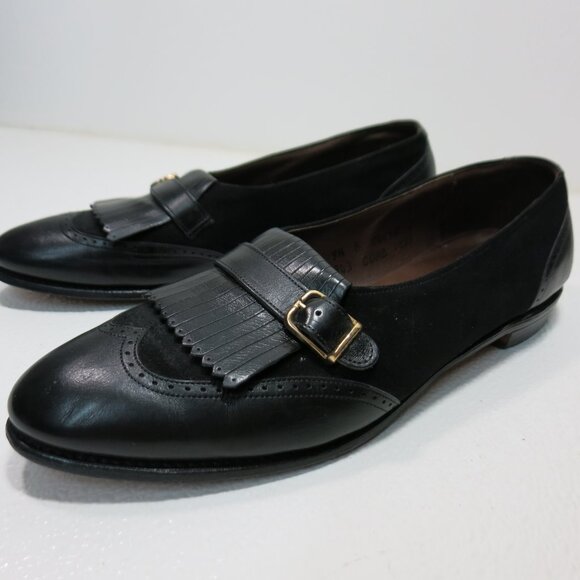 Allen Edmonds Black Loafers with Buckle Detail - Picture 1 of 7